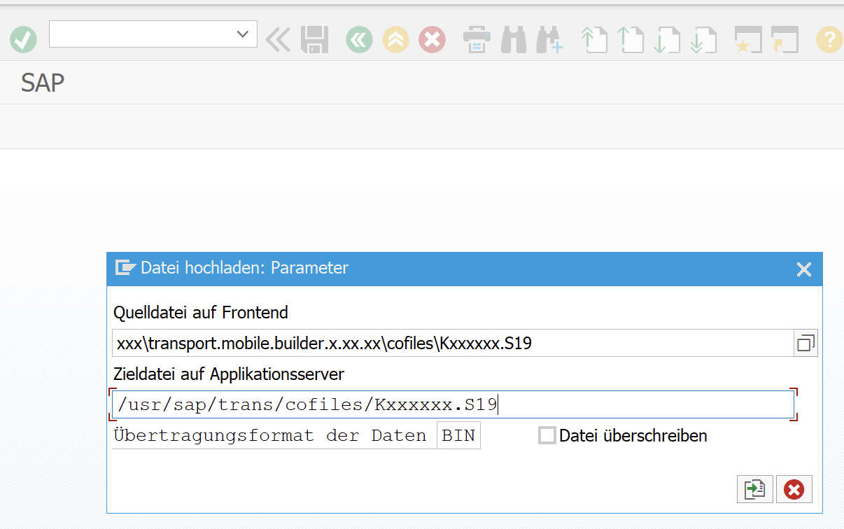 Upload Cofiles via CG3Z